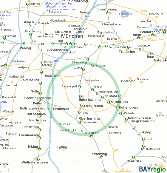 map of Unterhaching